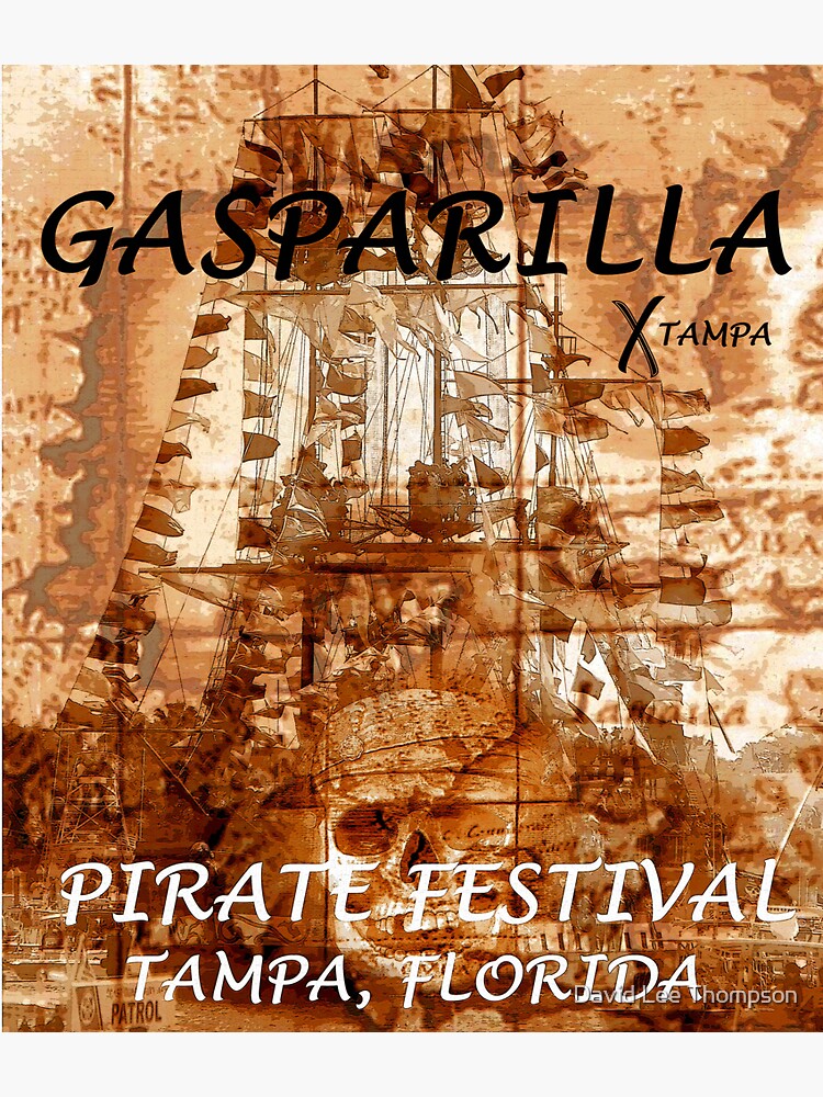 "Gasparilla treasure map poster" Sticker for Sale by dltphoto Redbubble
