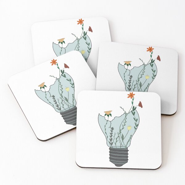 Item preview, Broken Lightbulb with Flowers designed and sold by minimalistmco.