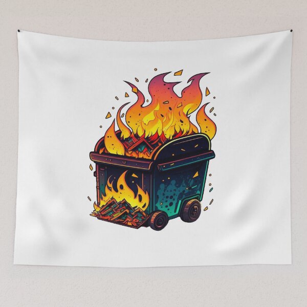 Item preview, Dumpster Fire designed and sold by MichellesMedArt.
