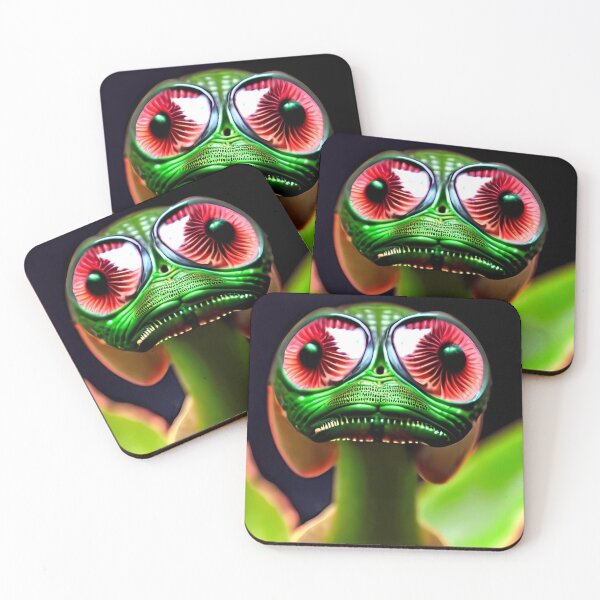 Item preview, Red Eyes Predator Vegetal, Fantasy Plant Biology, A.I. Artwork - Venus Plants Collection designed and sold by SpektroDesign.