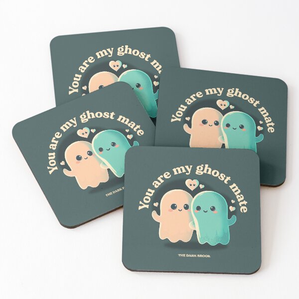 Item preview, Super Cute Retro Ghosts In Love Illustration - You Are My Ghost Mate Valentine’s Day designed and sold by thedarkbrook.