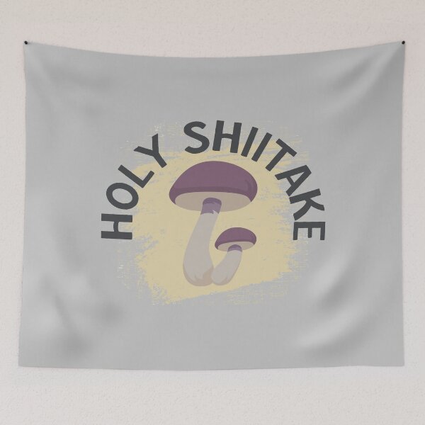 Item preview, Holy Shiitake - Mushroom Pun designed and sold by KGoPrintables.