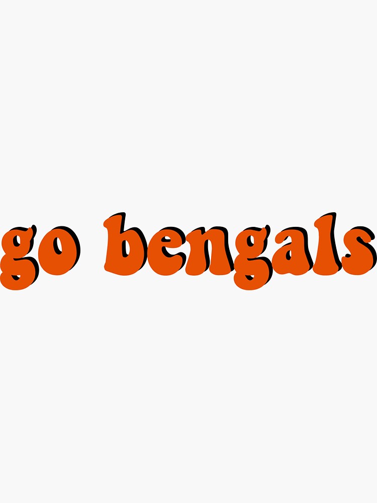 go bengals cincinnati football sticker Sticker for Sale by sarah