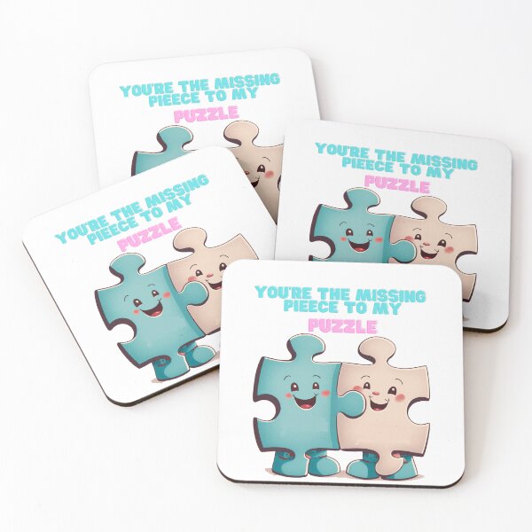 Item preview, Valentine's Day Cute Cartoon Puzzle Pieces: You're the Missing Piece to My Puzzle designed and sold by codestealth.