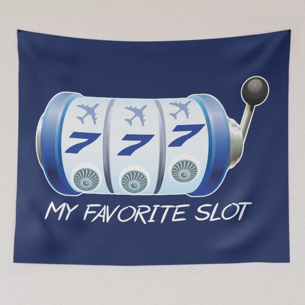 Item preview, Funny Aviation Slot Machine - Airplane Lover design Navy Background designed and sold by Ikaroots.