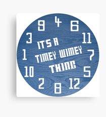 Timey Wimey Clock Canvas Print
