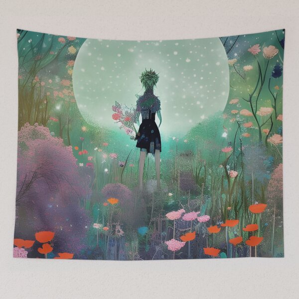 Item preview, Flower Girl Moon Garden. designed and sold by DEKA777.