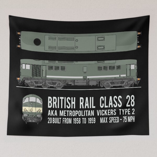 Item preview, British Rail Class 28  Metro-Vick Type 2 Locomotive Train Diagram Gift designed and sold by Maljonic.