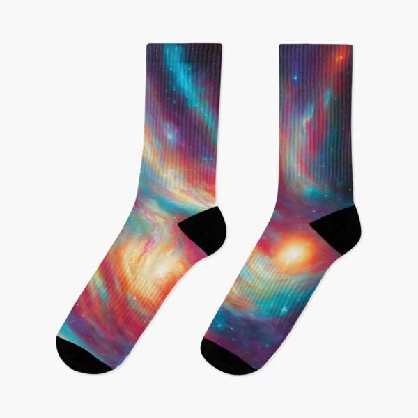 Item preview, Cyan and orange galaxies swimming in the deep space  designed and sold by MindEscape ..