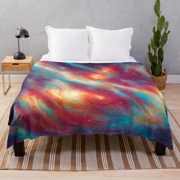 Item preview, Cyan and orange galaxies swimming in the deep space  designed and sold by MindEscape ..