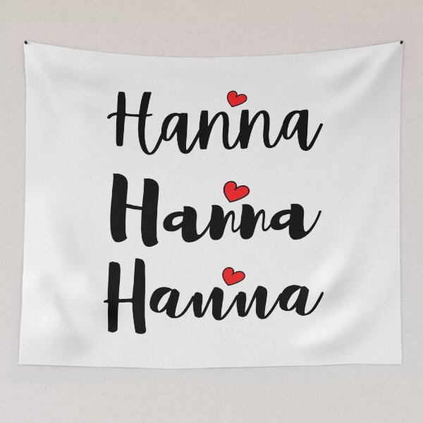 Item preview, Hanna Name Cute Mini Heart Triple Fonts designed and sold by 27th-Tee.