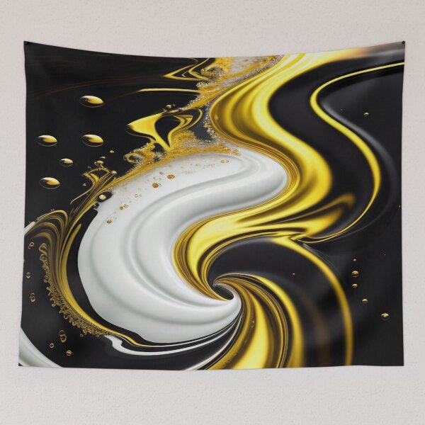Item preview, Abstract Black, White, Gold   designed and sold by Athena Milonas.