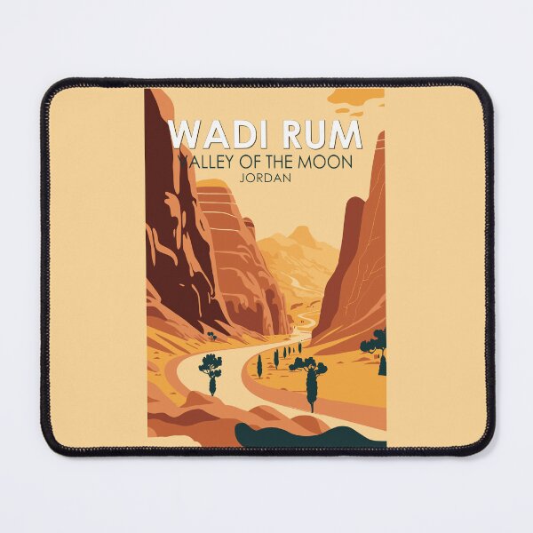 Item preview, Wadi Rum Jordan Travel Art Vintage designed and sold by KrisSidDesigns.