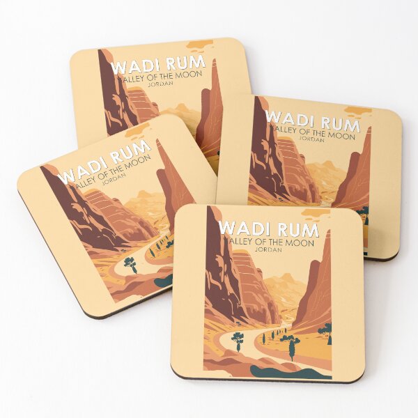 Item preview, Wadi Rum Jordan Travel Art Vintage designed and sold by KrisSidDesigns.