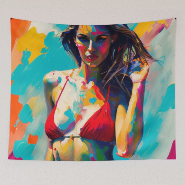 Item preview, Radiant Beauty - Vibrant Portrait - A Touch of Color designed and sold by WBP Mart.