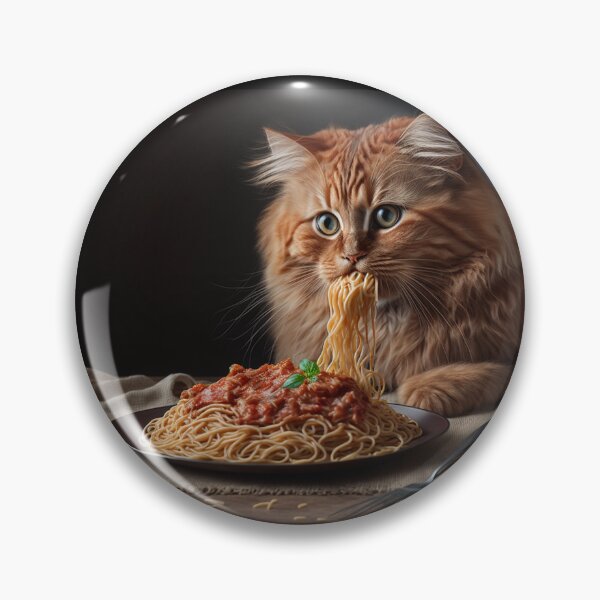 Aperçu de l'œuvre Chat mangeant des spaghettis amusants créée et vendue par Fakhri343.