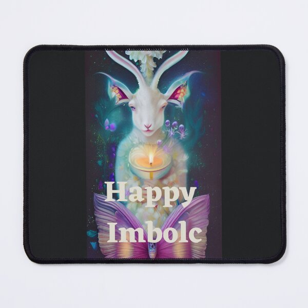 Item preview, Happy Imbolc magic lamb with a candle designed and sold by rockate.
