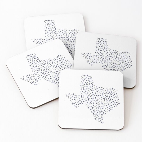 Item preview, Bluebonnets in the shape of Texas designed and sold by EveryDayDabble.