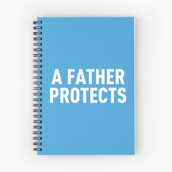 Item preview, Un padre protege (BG azul) designed and sold by FilipeFerreira.