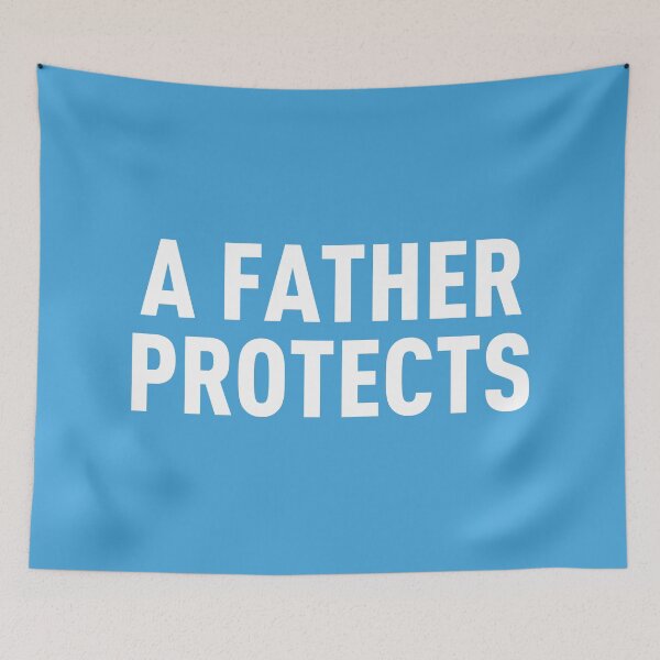 Item preview, A Father Protects (Blue BG) designed and sold by FilipeFerreira.