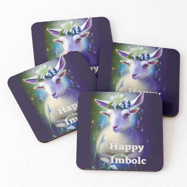 Item preview, Happy Imbolc magic lamb with a candle designed and sold by rockate.