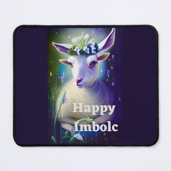 Item preview, Happy Imbolc magic lamb with a candle designed and sold by rockate.