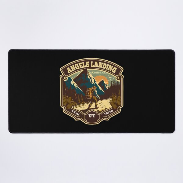Item preview, Angels Landing Trail Utah Hiker Hiking Emblem designed and sold by KrisSidDesigns.