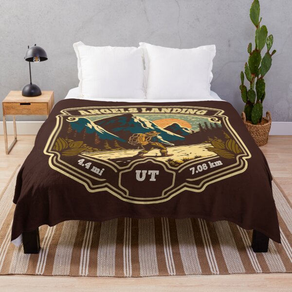 Item preview, Angels Landing Trail Utah Hiker Hiking Emblem designed and sold by KrisSidDesigns.