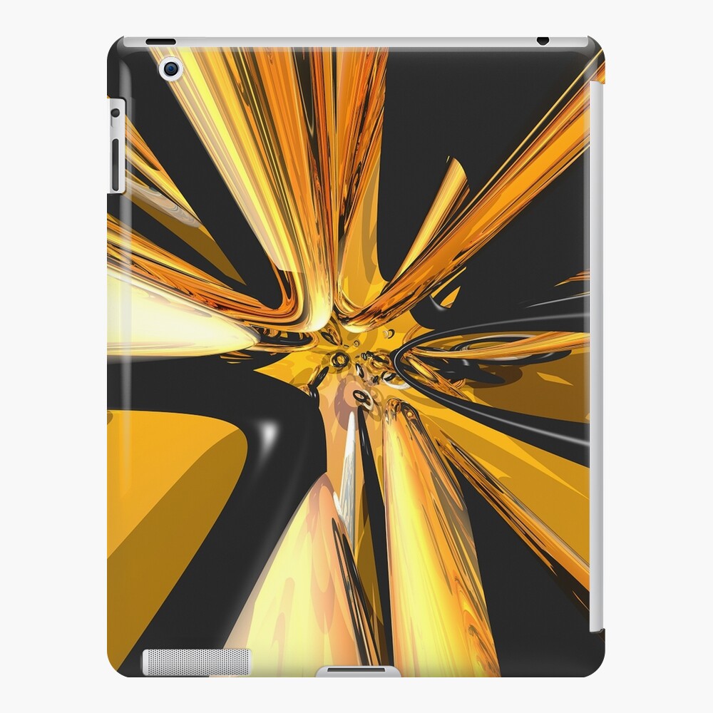 Black And Gold 3D Abstract iPad Case & Skin