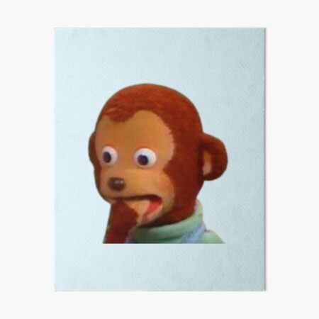 Meme Monkey Art Board Prints for Sale