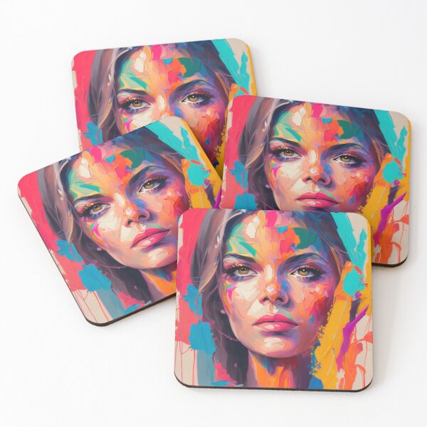 Item preview, Vibrant Portrait - Colorful Complexion - Oil Painting Masterpiece designed and sold by WBP Mart.