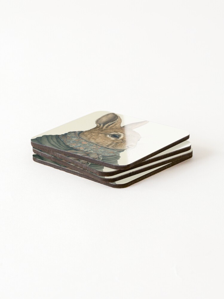 Thumbnail 4 of 5, Coasters (Set of 4), Wayfaring Rabbit designed and sold by themeco.