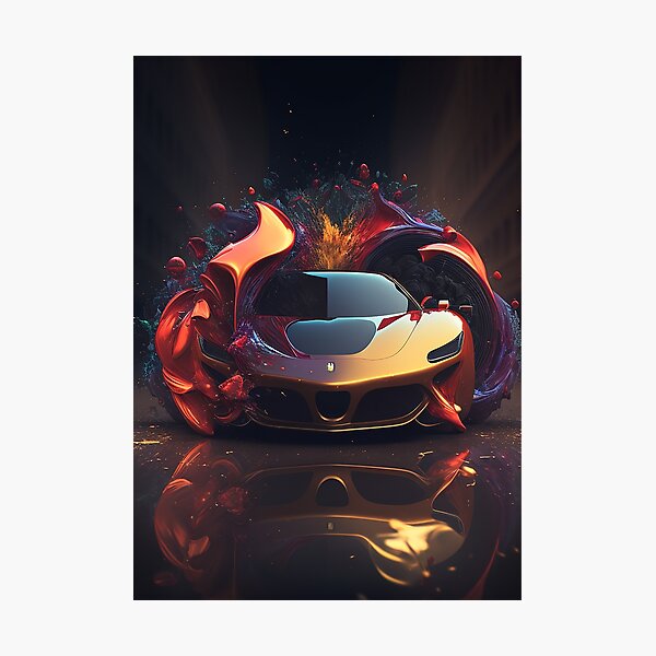 colorful super car Photographic Print