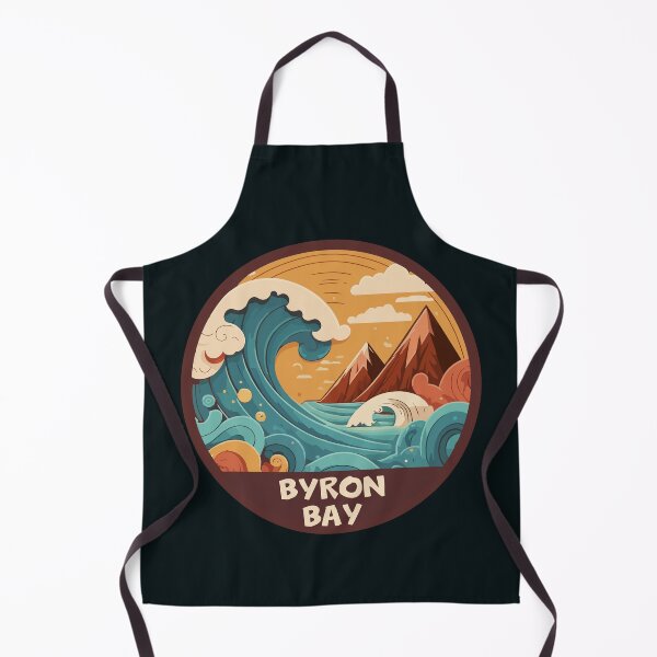 Item preview, Byron Bay Australia Retro Wave Emblem designed and sold by KrisSidDesigns.