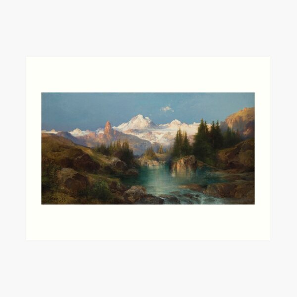 Vintage Thomas Moran Snowy Range 1896 Fine Art Art Print