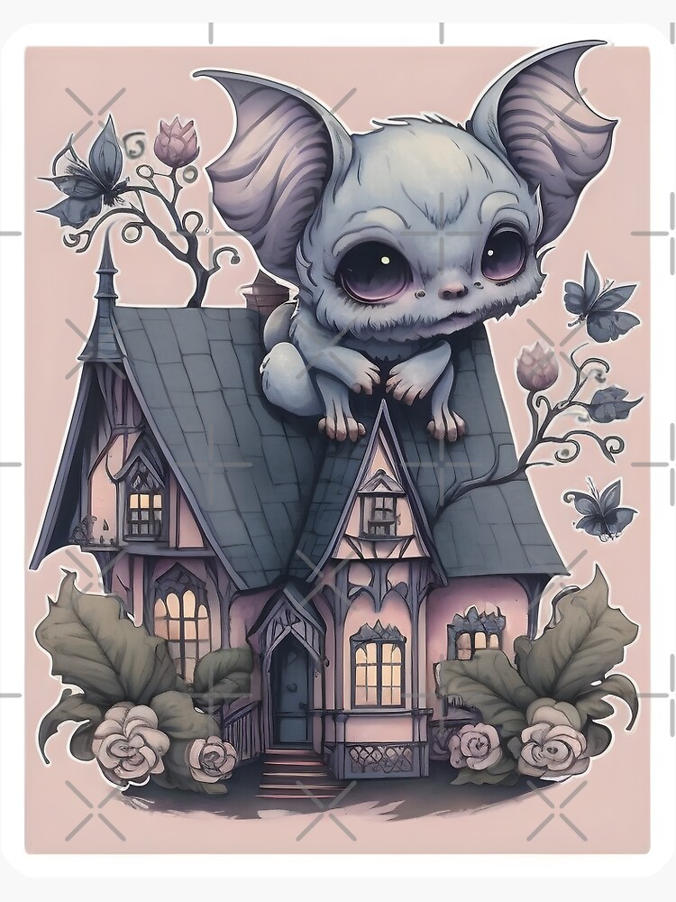 "Cute Gargoyle Adorable Cottagecore Baby " Sticker for Sale by Nymmzi