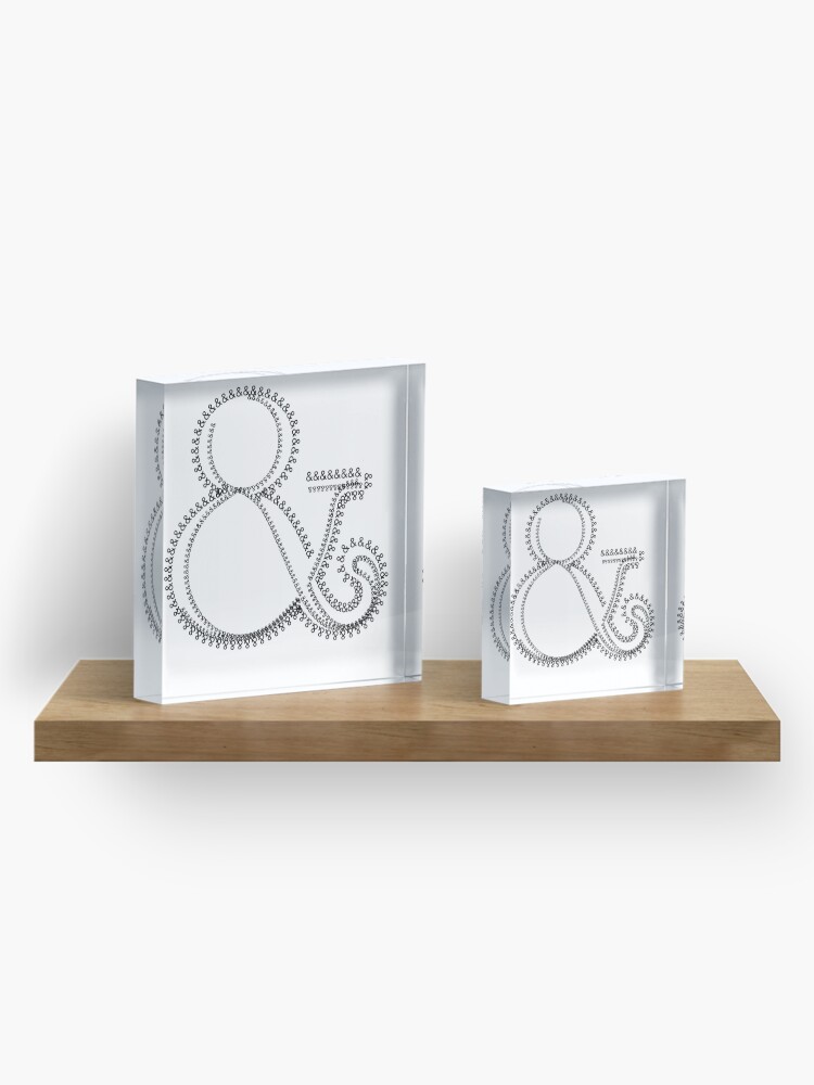 Alternate view of Ampersand 005 & Acrylic Block