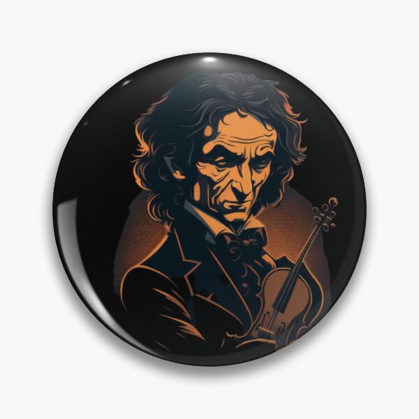 Item preview, Paganini cartoon designed and sold by Musicianst0re.