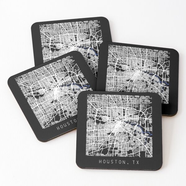 Item preview, Houston Texas TX city map black and white designed and sold by gifts-ideas.