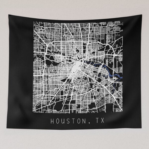 Item preview, Houston Texas TX city map black and white designed and sold by gifts-ideas.