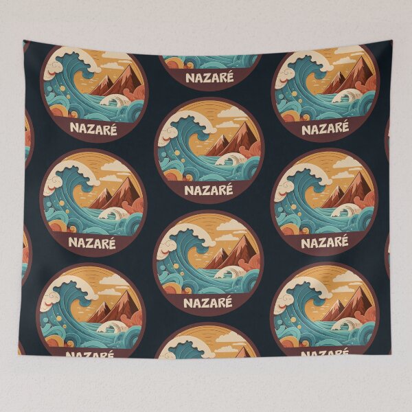 Item preview, Nazaré Portugal Retro Wave Emblem designed and sold by KrisSidDesigns.