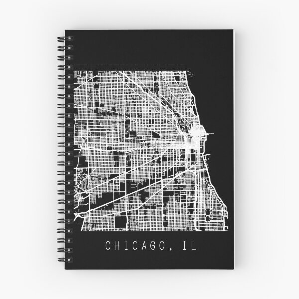 Item preview, Chicago Illinois IL city map black and white designed and sold by gifts-ideas.