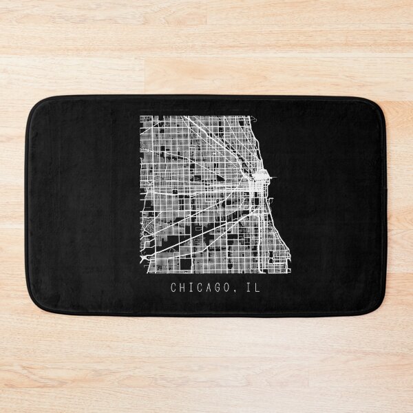 Item preview, Chicago Illinois IL city map black and white designed and sold by gifts-ideas.