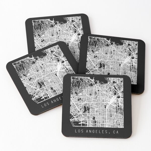 Item preview, Los Angeles California CA city map black and white designed and sold by gifts-ideas.