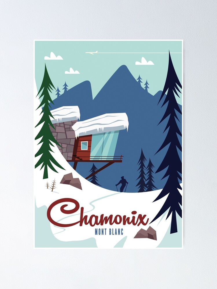 Garanti græsplæne Postkort Chamonix Mont Blanc poster" Poster for Sale by Gary Godel | Redbubble