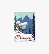 Chamonix Mont Blanc poster Art Board