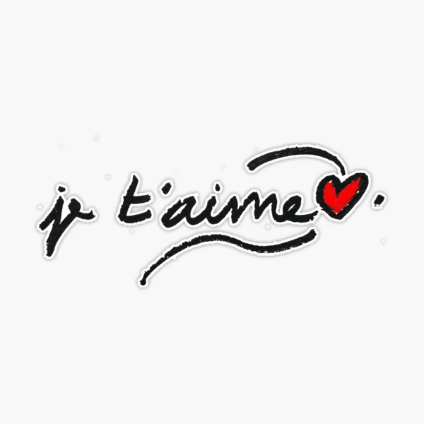hand written je t`aime 