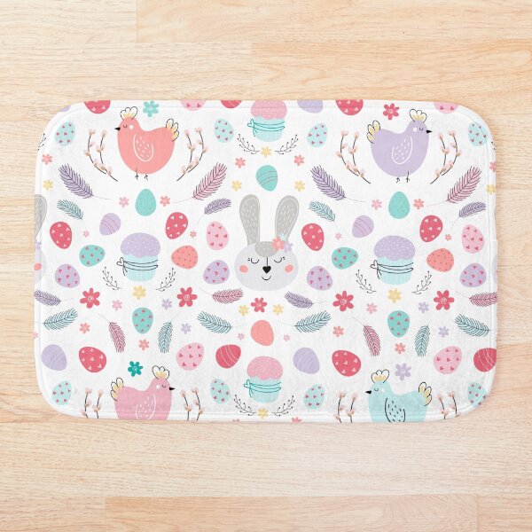 Item preview, cute easter bunnies and chicken on a white background designed and sold by Dream Designs.