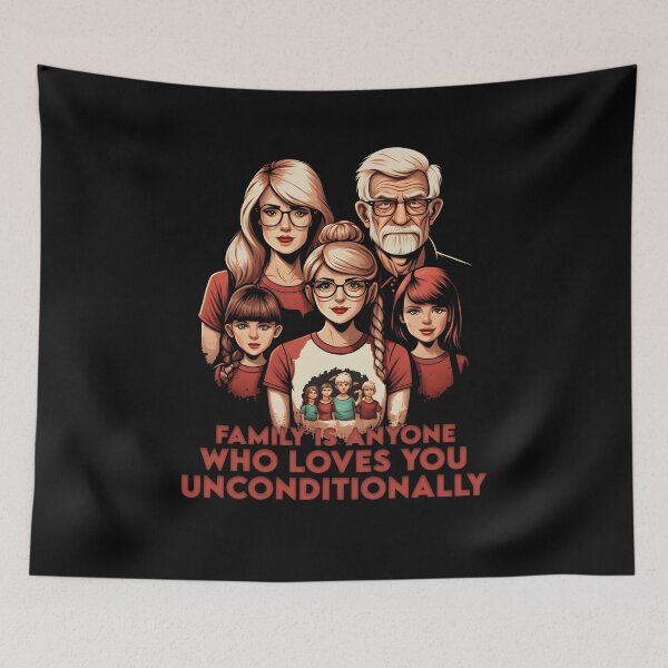 Item preview, Family is anyone who loves you unconditionally designed and sold by youngle.