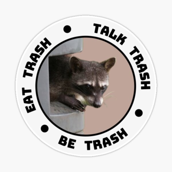 Trash Talker Raccoon Sticker for Sale by PeachesMommy